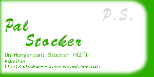 pal stocker business card